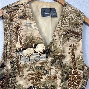 Vintage Lizwear‎ Safari Print Vest